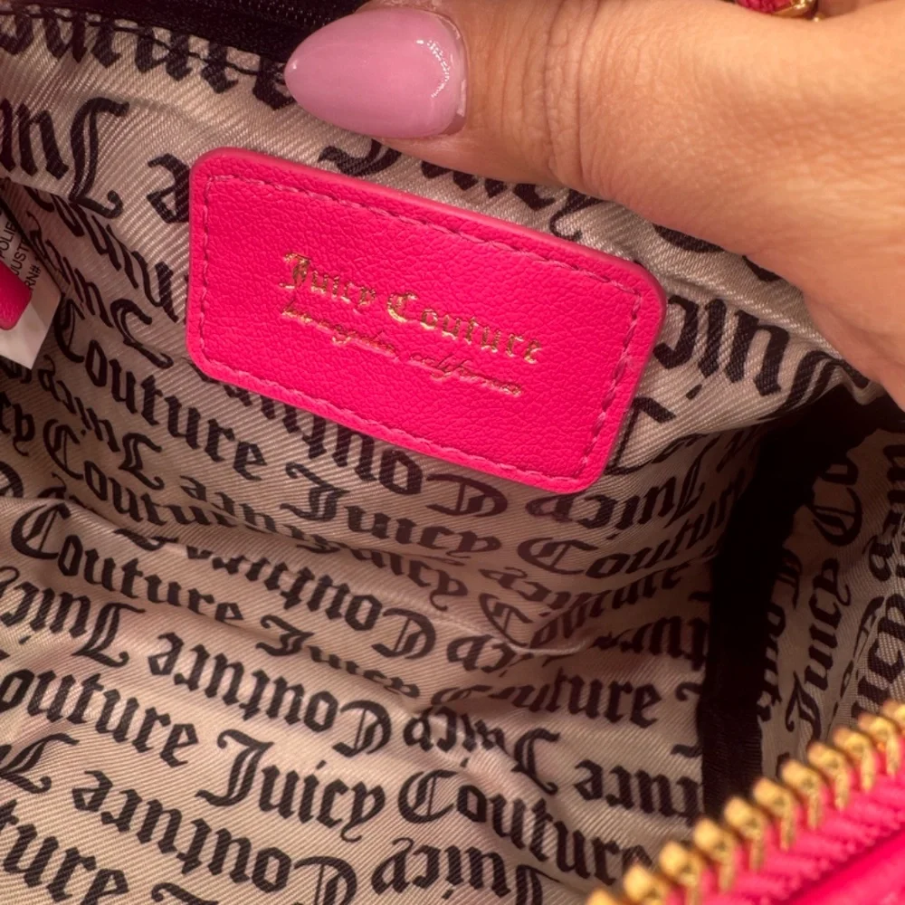 NWT Juicy Couture Pink Fuzzy Crossbody - Picture 6 of 11